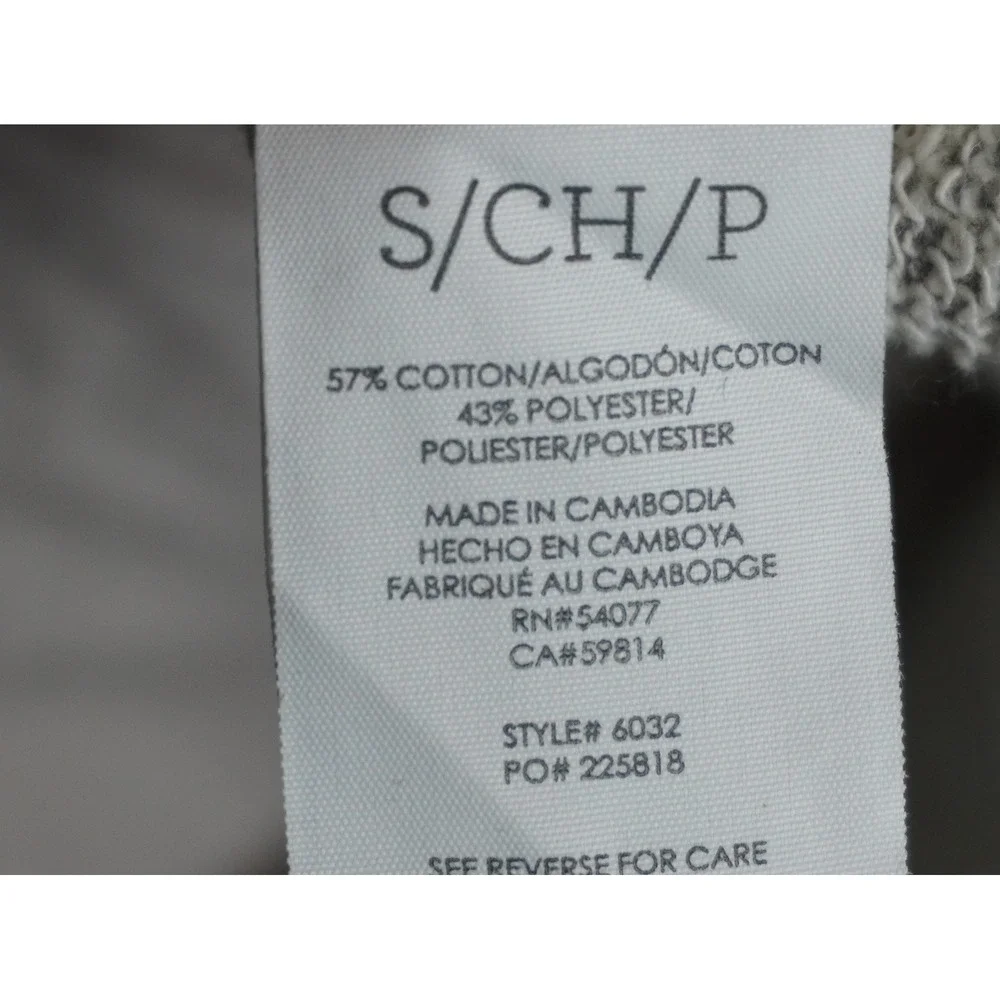 Cabi Jacket Gray Space Dye Moto Womens Small Asymmetrical Snap Zip Knit‎